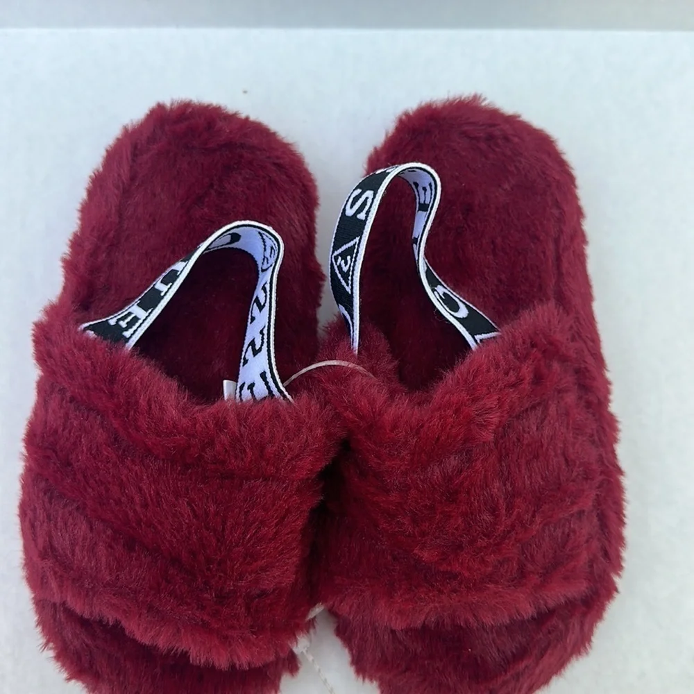 New GUESS Liddie Faux-Fur Slippers